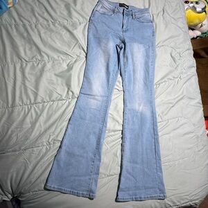 Fashion Nova Light Blue Flare Jeans